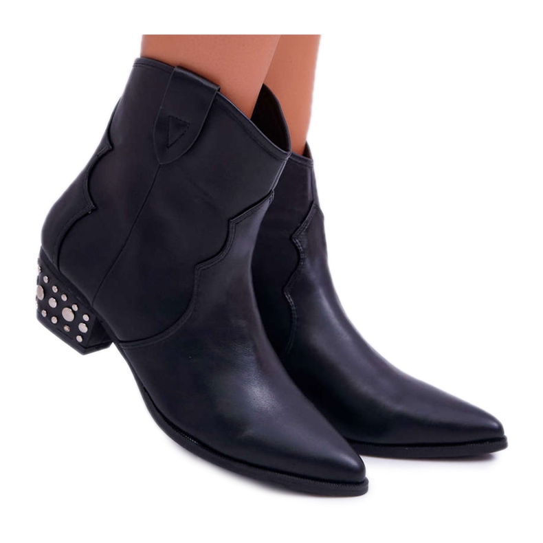 FP1 Bottes de cowboy noires Cliff pour femmes le noir