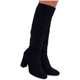 BUGO Bottines Femme À Talons Au Genou Noir Mercure le noir BUGO Bottines Femme À Talons Au Genou Noir Mercure le noir