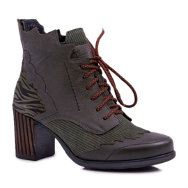Bottes Cuir Femme Maciejka Vert 03190-09