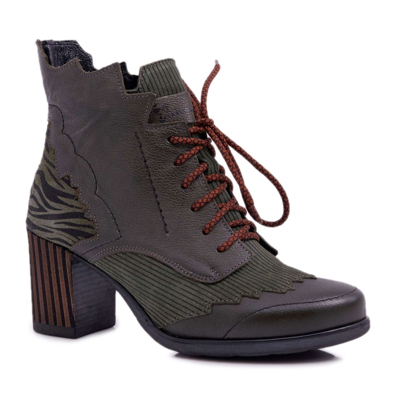 Bottes Cuir Femme Maciejka Vert 03190-09