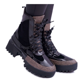 Bottes Hautes Femme Noir Havok Trappers le noir