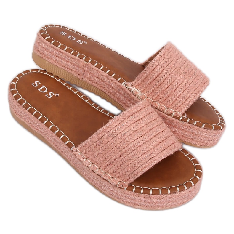 Chaussons espadrilles roses 7970-PL Rose