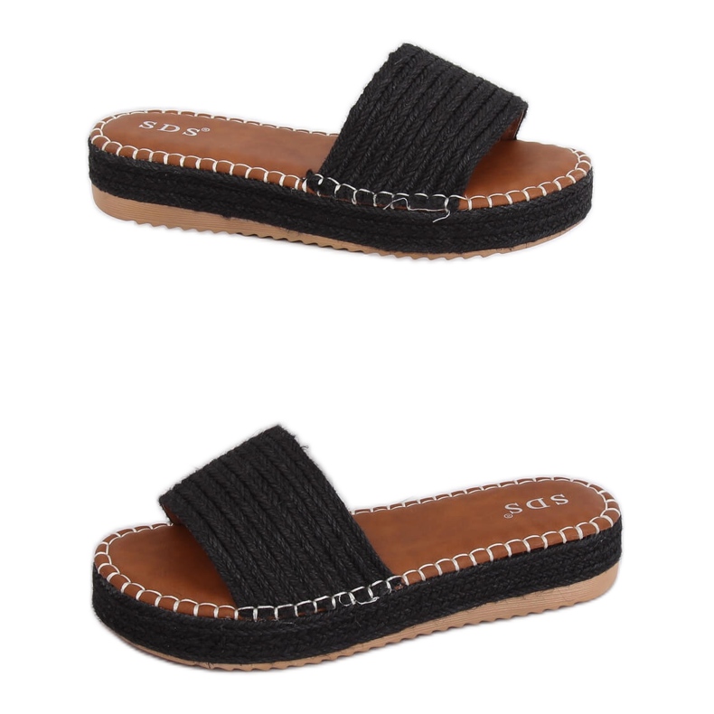 Chaussons espadrilles noirs 7970-PL Noir le noir