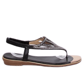 Tongs décorées de noir M03 Black