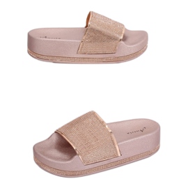 Champagne N-59 Chaussons Champagne sur semelle épaisse multicolore jaune