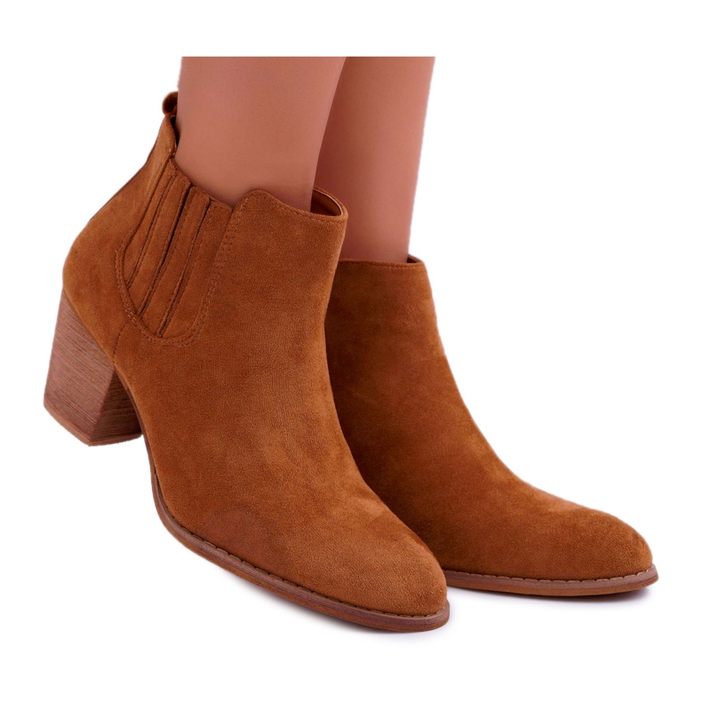 FRID Bottes Femme À Talons Hauts En Daim Camel Gomen brun