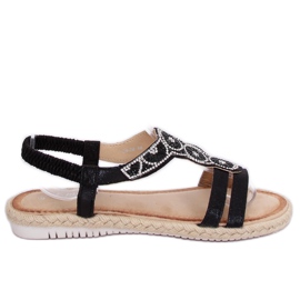 Sandales espadrilles noires CO-78 Noir