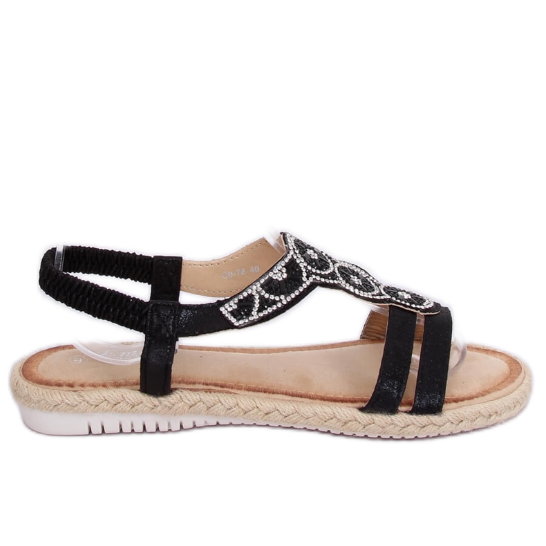 Sandales espadrilles noires CO-78 Noir le noir