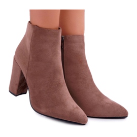 FW1 Boots femme à talon Suede Khaki Sharks kaki