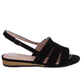 Espadrilles sandales noires 9291 Negro le noir