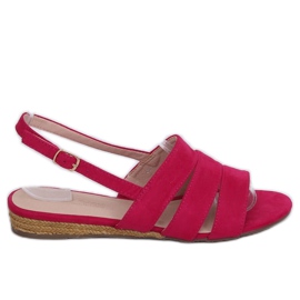 Sandales espadrilles fuchsia 9291 Fuxia rose