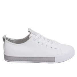 Baskets femme blanches et grises R13YD1388-11 Gris Baskets femme blanches et grises R13YD1388-11 Gris