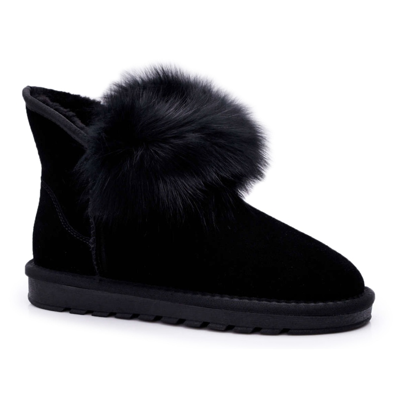 HAN Bottes de neige pour femmes avec fourrure en cuir suédé noir Memento le noir HAN Bottes de neige pour femmes avec fourrure en cuir suédé noir Memento le noir