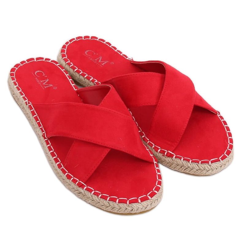 Chaussons espadrilles rouges 499-35 Rouge Chaussons espadrilles rouges 499-35 Rouge