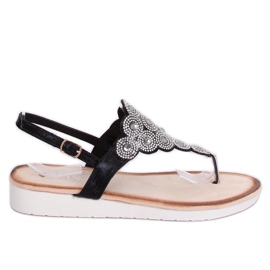 Sandales noires 7887-PL Noir le noir