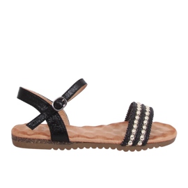 Sandales noires pour femmes HT-68 Noir le noir