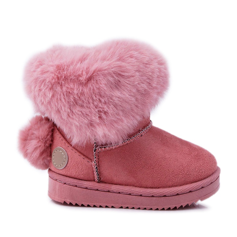 FRROCK Bottes de neige pour enfants avec fourrure Rose Kiks