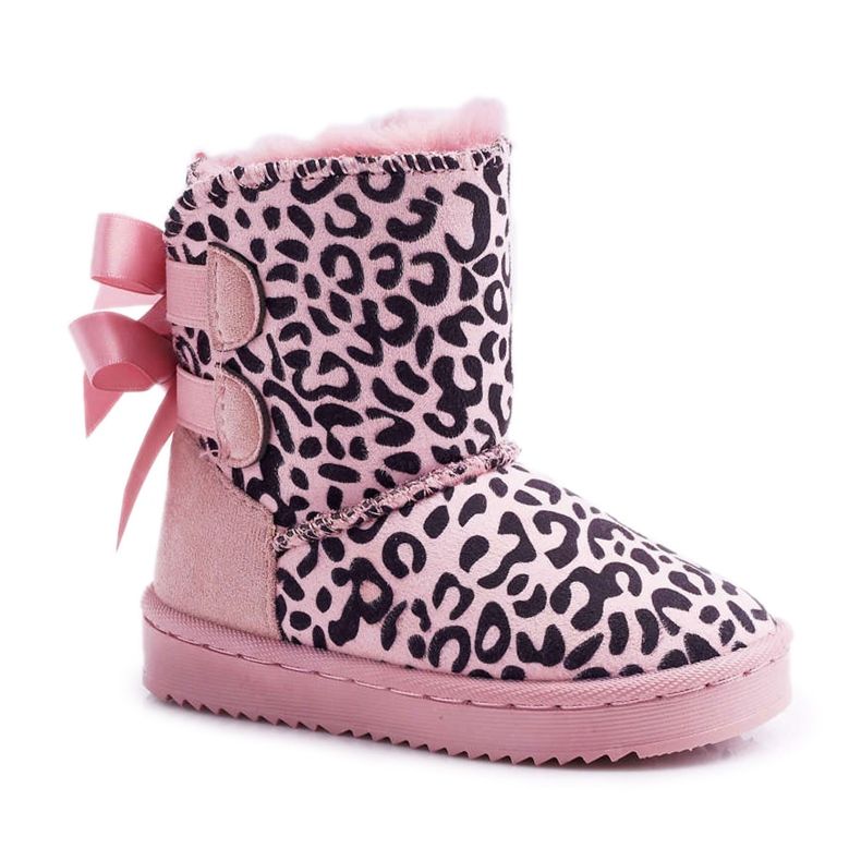 FRROCK Bottes De Neige Enfant Avec Fourrure Rose Fiona