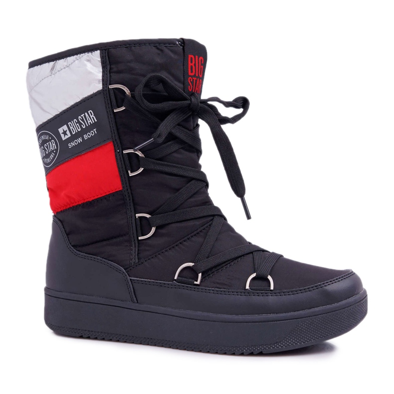 Bottes de neige chaudes noires pour femmes avec fourrure Big Star EE274656 le noir