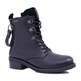 Bottes Femme Workers Big Star Cuir Noir EE274506