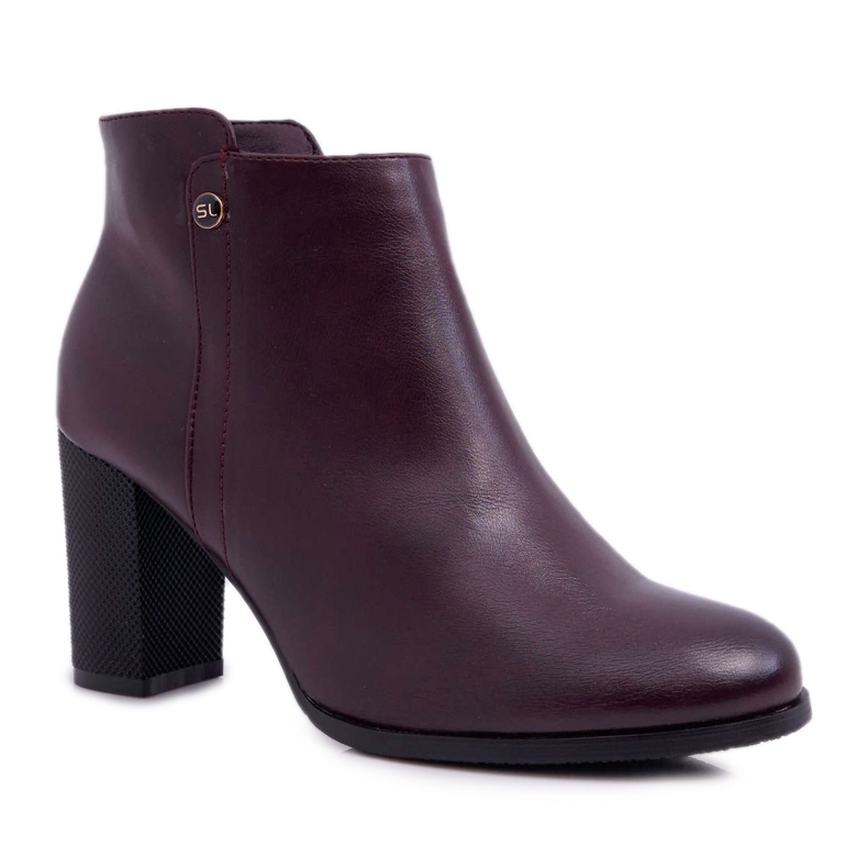 Bottines Femme À Talons Hauts Sergio Leone Bordeaux BT518 rouge