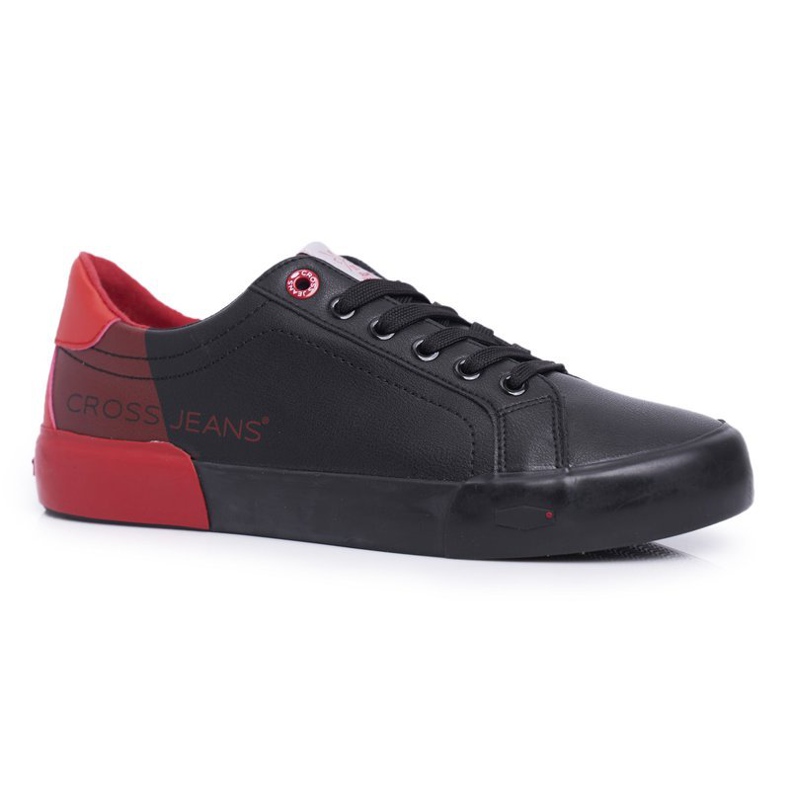 Baskets Cross Jeans Noires pour Hommes EE1R4046C le noir rouge
