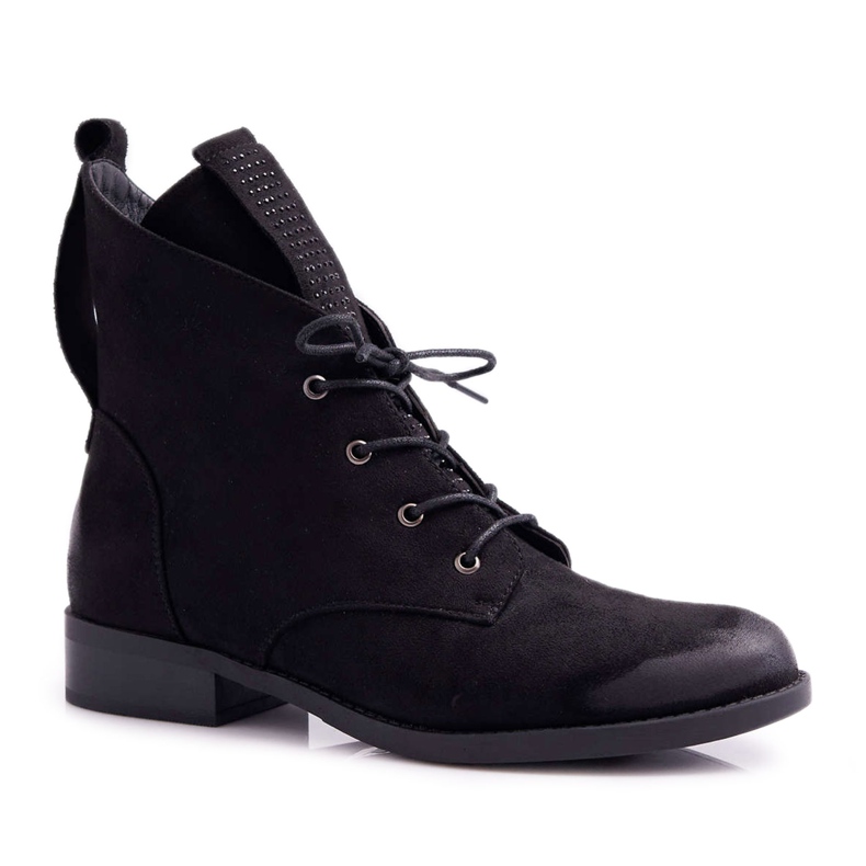 S.Barski Bottes Hautes Femme en Daim Noir Barski 75-13 le noir