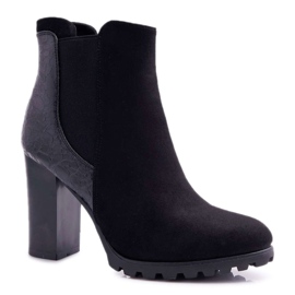 Bottines Femme À Talons Hauts Noir Mondego le noir