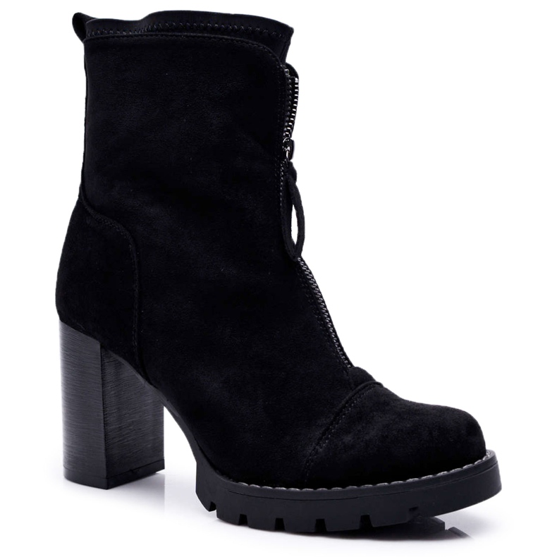 FRERY Bottines Femme à Talon Noir Frann le noir