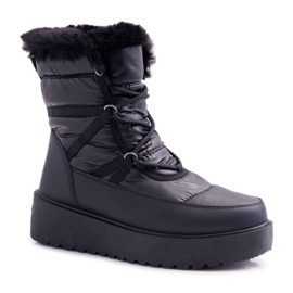 FRGIV Bottes De Neige Femme Avec Fourrure Noir Calma