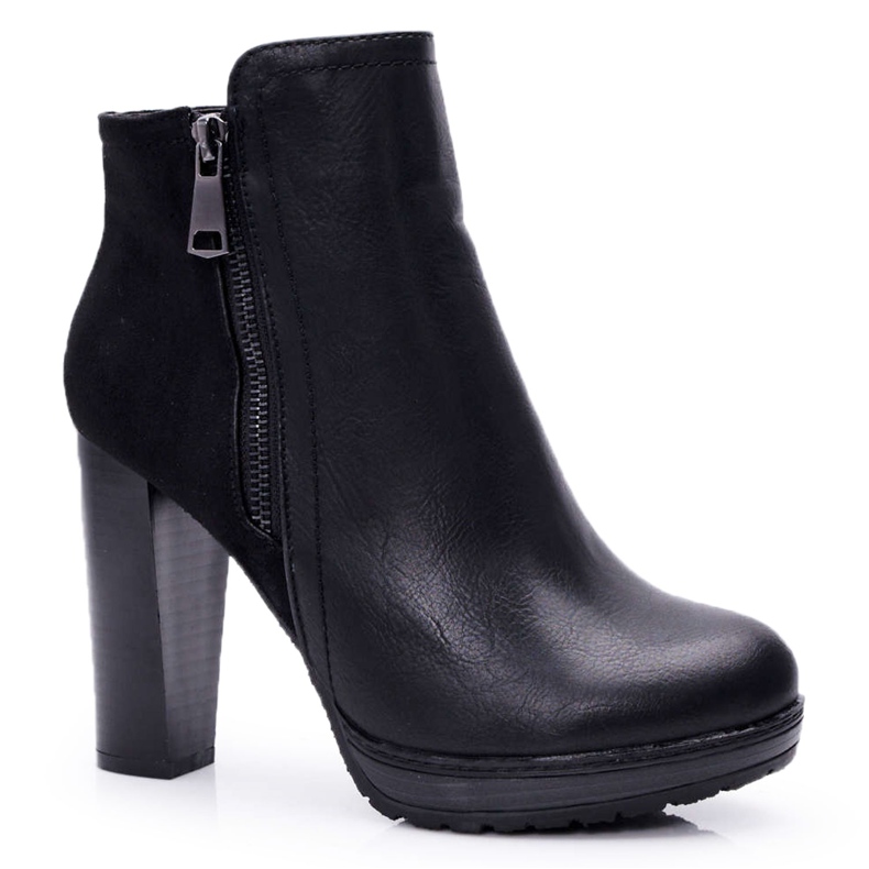 FE1 Boots femme Malma noires sur talon haut le noir FE1 Boots femme Malma noires sur talon haut le noir