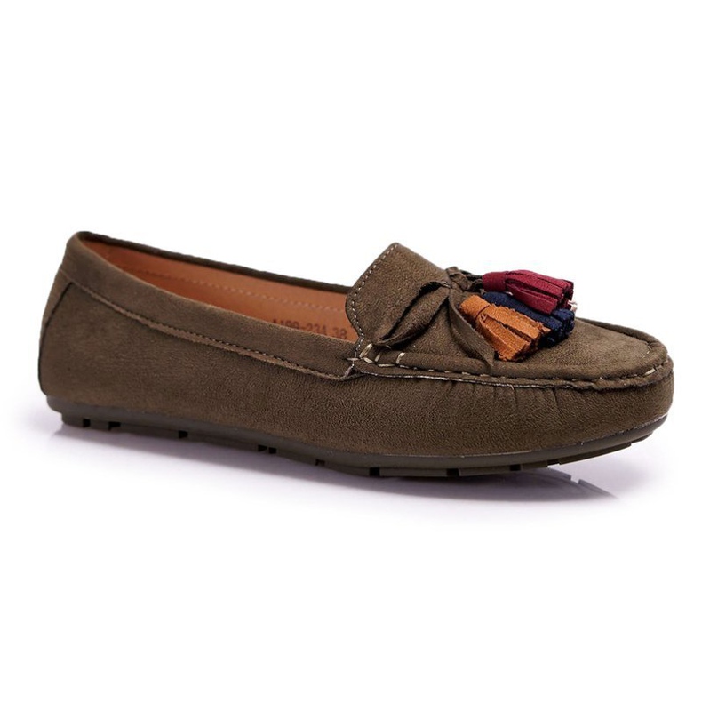 S.Barski Mocassins Femme Daim Kaki S. Barki A199 Mohabe vert
