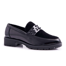 FRANA Slip-on Femme Laqué Noir Delicious