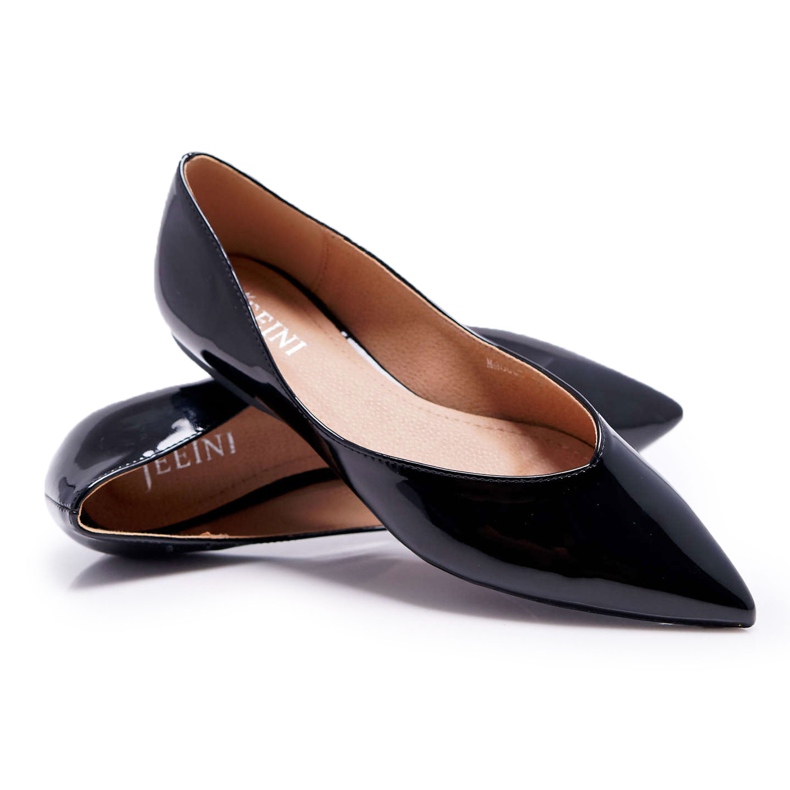 FRJEIN Ballerines Femme Laquées En Spitz Noir Tell Me le noir