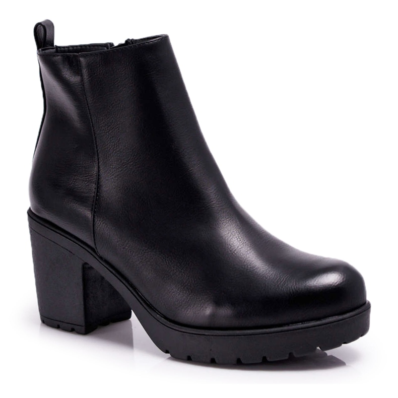 BUGO Bottines Femme à Talon Noir Veba le noir