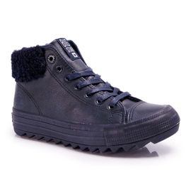 Baskets Femme Big Star High Warm Navy EE274147 bleu marine