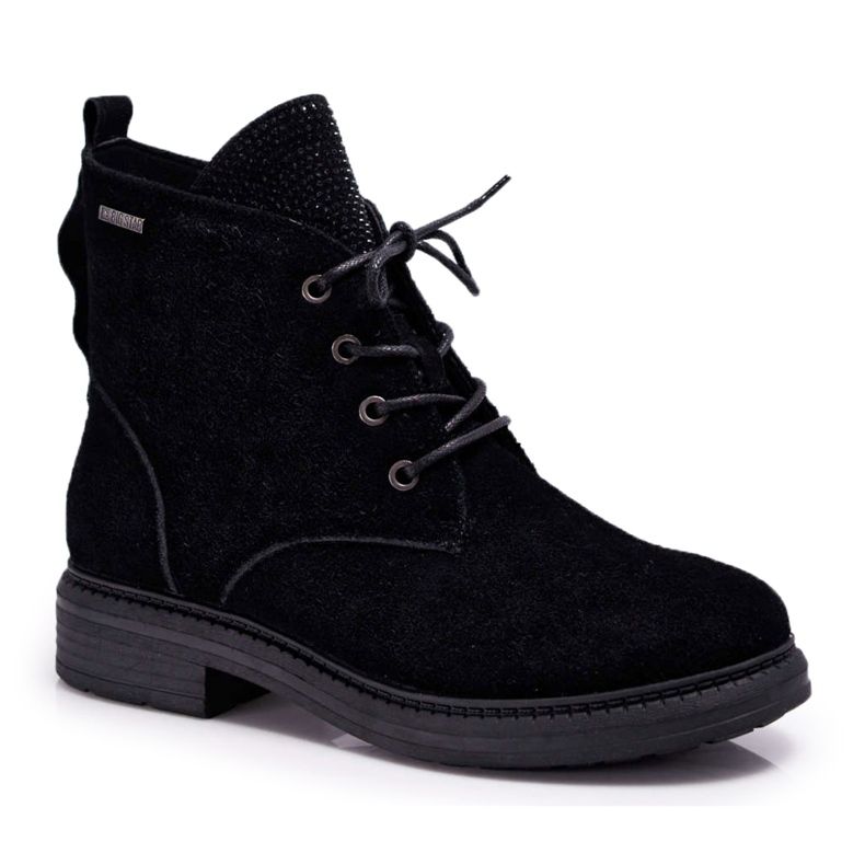 Bottes Femme Workers Big Star Cuir Noir EE274508 le noir