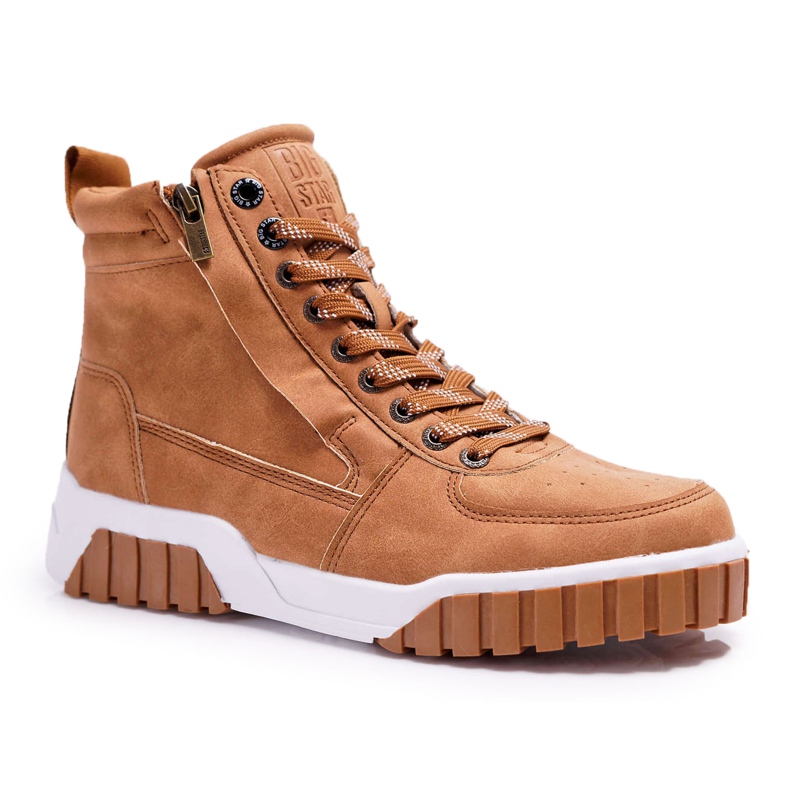 Chaussures de sport pour femmes Big Star High Camel EE274224 brun