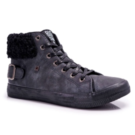Baskets Femme Big Star High Warm Noir EE274080 le noir