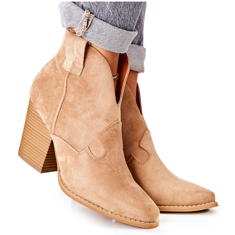 MSMG Bottines Femme Beige Meronet MSMG Bottines Femme Beige Meronet