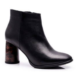 Bottes Pour Femmes À Talons Hauts Laura Messi Cuir Noir 2056