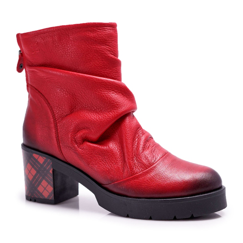 Bottes Maciejka en cuir pour femmes Rouge 04216-08 / 00-3 Bottes Maciejka en cuir pour femmes Rouge 04216-08 / 00-3