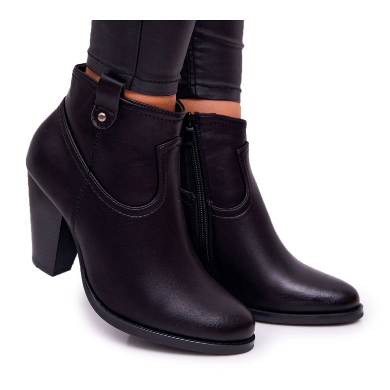 BUGO Bottes À Talons Pour Femmes Noir Memphis le noir