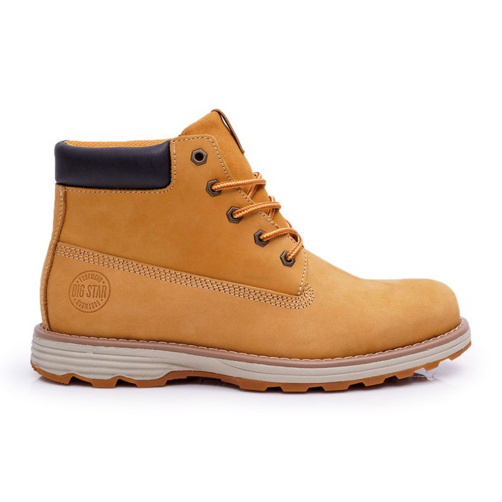 Bottes en cuir pour hommes Big Star Camel EE174227 brun