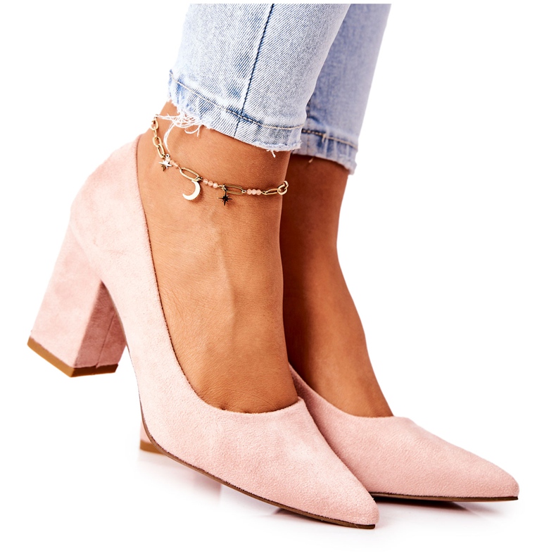 SEA Escarpins Femme À Talons En Daim Beige Florena