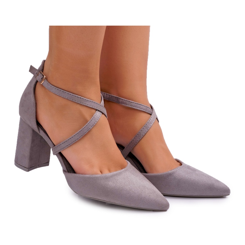 PS1 Escarpins à talons pour femmes en gris Spitz Future