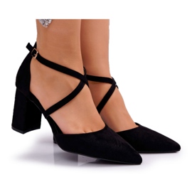PS1 Escarpins à talons pour femmes en Spitz Black Future noir
