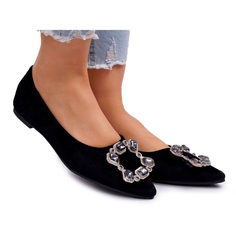 SEA Ballerines femme avec pierres Black Divine le noir SEA Ballerines femme avec pierres Black Divine le noir