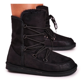 HAN Bottes De Neige Femme Avec Fourrure Noir Ilana