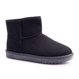 FRJ Bottes de neige chaudes Borneo noires pour femmes